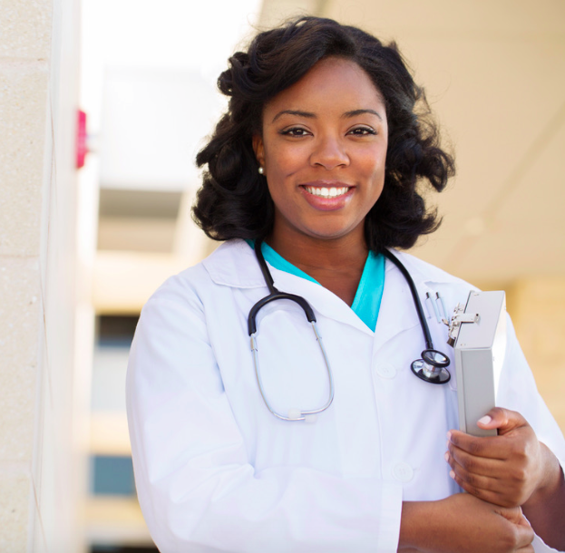 Doctor holding a note box